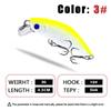 Cebo duro biónico Luya Mino pequeño sumergido de 5 colores, 4,5 cm 3 g, cebo falso Mino, equipo de pesca de lubina, abalorios, suministros para exteriores