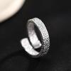 Fog Lin Moda Vintage Anillo de Grano de Martillo Marca de Moda para Hombres y Mujeres Anillo de Dedo de Alta Calidad Regalo del Año del Dragón Apertura