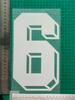 Jersey cargo blanco-B tridimensional No. Pegatinas de transferencia térmica para brazaletes con letras, números y uniformes de pelota y camisetas.