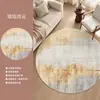Tapete Redondo de Luxo Leve para Sala de Estar Tapete para Mesa de Centro Tapete para Cadeira Giratória de Estudo Tapete Resistente a Manchas para Piso Tapete para Cadeira de Quarto Tapete para Corredor Perto da Cama