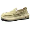 2026 Novos Tênis de Lona Respiráveis, Tênis Slip-On Masculino, Tênis Leves com Solado Grosso, Bico Largo Confortáveis Tênis Esportivos Casuais