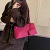 Bolso de hombro para mujer, nuevo otoño color liso 2026, bolso simple de gran capacidad, moderno, casual, a la moda, versátil