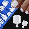 Parche de Manicura para Uñas de Dedo del Pie Blanco Portátil Transfronterizo Caja con 100 Piezas Parche Completo Color Puro Parche Corto para Uña del Pie