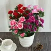 Simulação Ramo de Azaleia Rododendro Plástico Flor Artificial Canteiro Decoração de Paisagismo Projeto Inserido Flor de Seda Cena Comercial Área Cênica Paisagismo