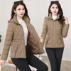 Chaqueta Corta de Algodón para Madre de Mediana Edad para Otoño e Invierno, Gruesa y de Moda, Cálida, Tallas Grandes, Petite, Ajustada Chaqueta de Algodón