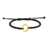 Pulseira de Casal Fita de Möbius de Ouro Puro 999 Shuibei Corda de Mão Trançada Vermelha e Preta Sinal de Amor para Homens e Mulheres Presente