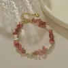 Pulsera de Perlas de Agua Dulce Naturales Forma Especial Barroca Pulsera Irregular de Grava Joyería de Cristal de Jade Venta al por Mayor