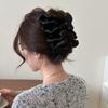 Presilha de Cabelo Plissada em Tecido Estilo Francês, Presilha Bolha Tubarão para a Parte de Trás da Cabeça, Presilha para Meio Preso, Acessório de Cabelo