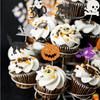 Nueva tarjeta de decoración de pastel de Halloween transfronteriza, suministros divertidos para fiestas de festivales de fantasmas, pastel de calabaza de murciélago enchufable