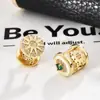 Brincos de Concha com Zircônia Estrela de Oito Pontas, Levemente Luxuosos, Compactos e Exquisitos, Brincos com Design Retrô de Nicho, Brincos Simples e de Alta Qualidade