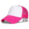 Sombrero de Sol con Combinación de Colores de Verano Transfronterizo Gorra de Trabajo para Camionero Gorra de Visera para Voluntario Sombrero de Malla de Esponja Sombrero Estampado Venta al por Mayor