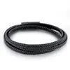 Joias da moda quente transfronteiriças pulseira trançada de corda de couro multicamadas masculina pulseira de corda de couro pulseira com fecho de sucção magnética