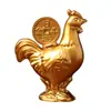 Adornos de Gallo del Zodíaco de Latón, Gallo Atractor de Riqueza para Decoración de Sala de Estar en Casa, Adorno Auspicioso Giratorio de Mano