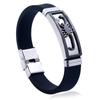 Nova moda escorpião pulseira de silicone de aço inoxidável masculino dominador titânio pulseira de silicone pulseira atacado