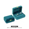 Caja de Joyería con Esquinas Redondeadas y Hebilla Dorada, Delicada Caja de Terciopelo para Anillos, Caja para Collares, Caja para Pulseras, Caja de Regalo de Embalaje para Joyería de Hierro