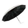 Guarda-chuva 288 Ossos Resistente a Tempestades, Ampliado, Espessado, Reforçado, Automático, Dobrável, Uso Duplo para Sol e Chuva, Unissex, Atacado