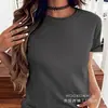 [Camiseta de Algodón Talla Europea] Transfronteriza Lisa de Manga Corta para Hombre y Mujer Holgada 180g Algodón Puro Cuello Redondo Color Sólido Se Puede Teñir