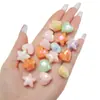 Cuentas de Acrílico Color Chapado AB Corazón de Melocotón Estrella de Cinco Puntas Cuentas Hechas a Mano DIY Collar Pulsera Accesorios para Ropa