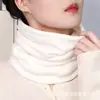 Protector de Cuello Cálido de Polar de Color Sólido, Máscara Resistente al Viento y al Frío para Exteriores, Cubrecuellos, Chaqueta de Plumas, Bufanda de Cuello Falso