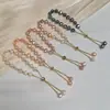 Pulsera de Perlas de Agua Dulce Irregulares, Verde Barroco, Cesta de Pavo Real, Pulsera Ajustable con Cordón Deslizante con Perlas de Colores Mixtos
