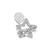 Pendientes de clip de oreja de estrella de cinco puntas con hueco de diamante, pequeños, frescos y sencillos, de moda, con clip de oreja de estrella de circonita