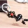 Chaveiro de Obsidiana Prateada Mazu Pingente para Bolsa de Celular Atacado Moderno Pingente de Obsidiana Preto Dourada Natural Dropshipping Cabacinho