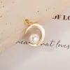 Colgante de Perla Lunar de Concha Blanca de Oro de 18 Quilates Accesorios DIY Collares Objetos Pequeños