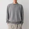 Suéter de Costilla de Sarga de Alta Inteligencia para Hombre Momeike 26 Otoño Nuevo Estilo Cuello Solapa Tejido para Hombre 22291