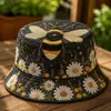 Colección de sitios web independientes transfronterizos nuevos de 2026: Sombrero de pescador y sombrero para el sol versátiles de arcoíris con estampado digital 3D y bordado acolchado, aptos para hombres y mujeres