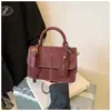 Bolso Pequeño Transfronterizo de Moda para Mujer, Versátil para Otoño 2025, Nuevo Bolso de Hombro Cruzado Mate con Costuras, Bolso de Mano Cuadrado Pequeño
