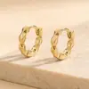 Pendientes Circulares de Gran Venta Transfronteriza con Superficie de Corte de Rombo Geométrico, Cobre Ecológico, Acabado Brillante, Sensación de Alta Gama, Exquisitos Aros