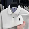 Nueva Camiseta de Algodón Puro de Manga Larga para Hombre de Paul con Cuello Polo y Logo de Caballo Bordado Ropa para Hombre de Primavera y Otoño