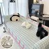 Funda de Sofá Todo Incluido, Toalla de Sofá de Gofre Anti-Arañazos de Gato, Universal para Todas las Estaciones, Alfombrilla Antideslizante, Manta