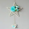 Colgante de pared de cinco estrellas colgante de pared simulado traje colgante de pared flor artificial de plástico cesta colgante decoración de pared interior pared interior decoración escolar Floricultura