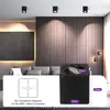 Foco LED empotrable cuadrado GU10 sin luz principal, ángulo ajustable, para recibidor y sala de estar, no requiere perforación, foco LED circular para el hogar