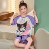 Pijamas coreanos para meninas, algodão puro, verão, pais e filhos, fino, manga curta, fofo, menina, Cunda, crianças, mãe e filha, roupas para casa
