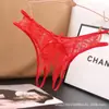 Ropa interior de encaje para mujer de AliExpress, divertida, con entrepierna abierta, sexy, de encaje transparente, tanga hueca de cintura baja