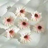 B 5.8cm Pintura al Óleo Cabeza de Flor Artificial Hecha a Mano DIY Accesorio para el Cabello Margarita Artificial Decoración para el Hogar Boda Fotografía