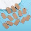 Etiqueta de Papel Kraft con Cordón Elástico Etiqueta de Precio en Blanco Etiqueta Colgante Hecha a Mano Cordón para Joyería Etiqueta de Precio para Joyería X33