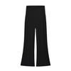 Pantalones de Chicas Picantes Estilo Americano para Caminar Otoño Nuevo Cintura Plegable Punto Suelto Pantalones Falda Pierna Ancha Acampanados para Mujer