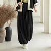Top Tang Qian'an, nuevos pantalones de linterna de estilo chino mejorados, paseando tranquilamente por el jardín, Hanfu casual, conjunto completo diario de camisa corta