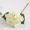 Hortensia Simulada de 2 Hojas Rama Única Tela de Seda Arreglo Floral Grande de Hortensia Decoración de Hotel Accesorios para Fotografía de Bodas Flor Artificial al por Mayor