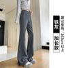 Calça de Moletom Flare Feminina 2026 Novo Estilo Primavera Outono Inverno Lã de Carneiro Cintura Alta Modeladora Flare Esportiva Longa