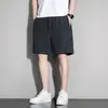 Verano 2025 Pantalones Cortos de Moda Hielo Seda Delgados Nuevos Secado Rápido Sueltos para Hombre Casual de Longitud Media Deportivos