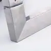Manija de puerta de vidrio de acero inoxidable manija de puerta de tubo cuadrado simple nuevo hardware de reposabrazos cepillado ventas directas de fábrica