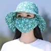 Chapéu de Sol Novo Estilo, Chapéu de Pescador, Chapéu com Máscara Integrada, Chapéu de Sol Versátil com Proteção UV para o Verão, Proteção Solar e Cobertura Facial