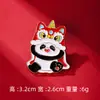 Broche de Panda Estilo Chino Año Nuevo, Pin de Panda de Buena Suerte y Prosperidad, Regalo de Año Nuevo, Accesorios para Traje, Fuente de Suministro