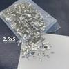 Manicura mini plana diamante blanco con forma especial tamaño pequeño celebridad de internet mismo estilo transparente diamante cuadrado gota de agua amor rectangular