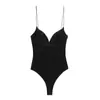 Aliexpress Venda Quente Atacado Transfronteiriço Moda Casual Sexy Slim Feminina Europeia e Americana Macacão de Alça de Veludo