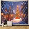 Feliz Navidad Fondo de decoración navideña tela sala de estar dormitorio tapiz ambiente festivo tela colgante transfronteriza